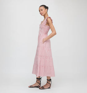 The Ellie Nap Dress in Red Ticking Stripe