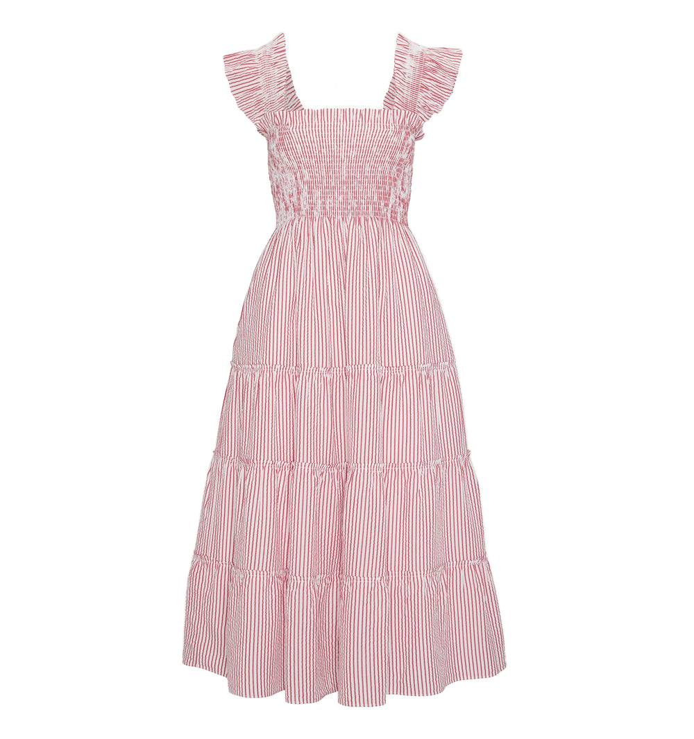 The Ellie Nap Dress in Red Ticking Stripe