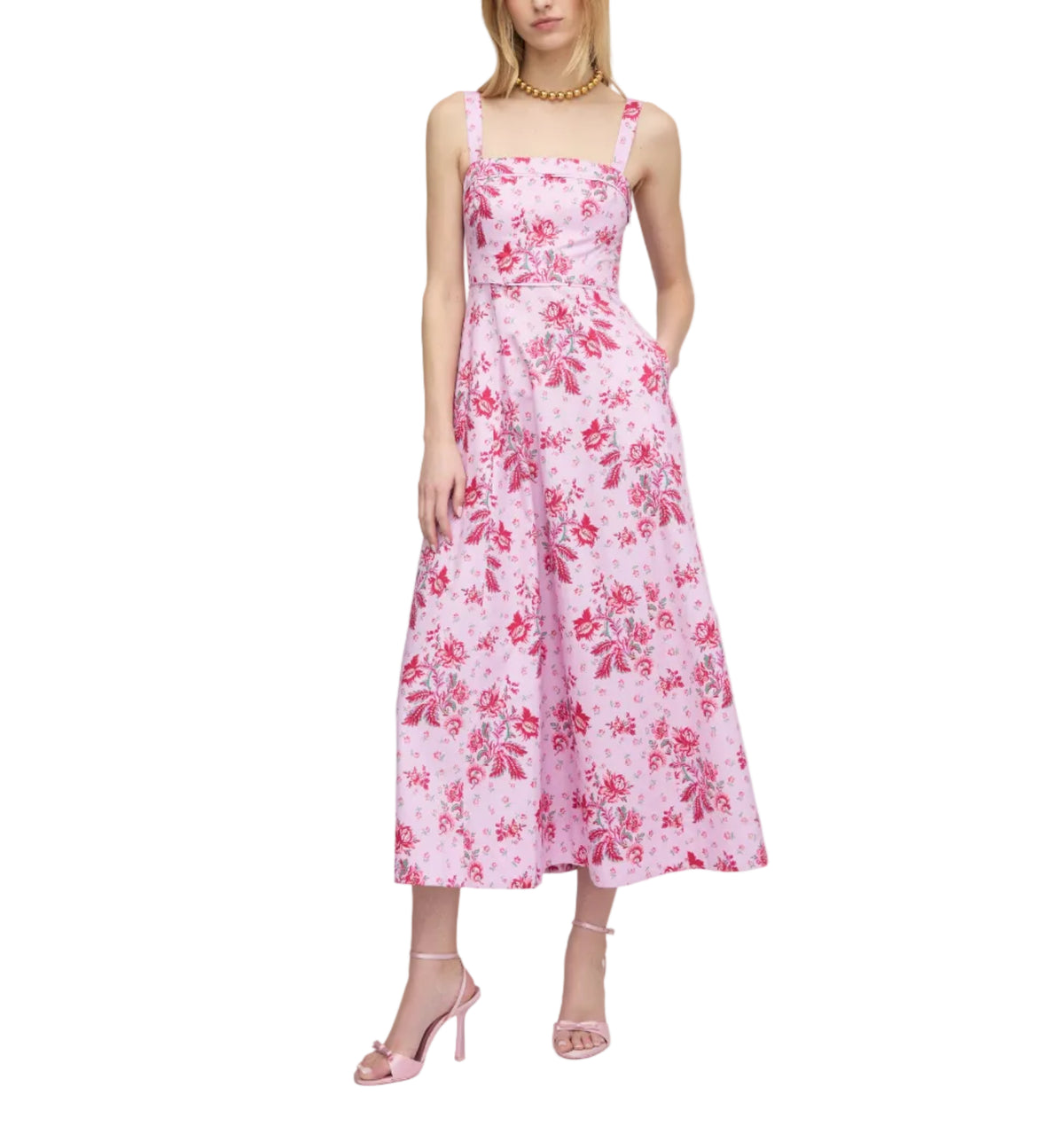 The Ezra Dress in Pink Delft Bouquet