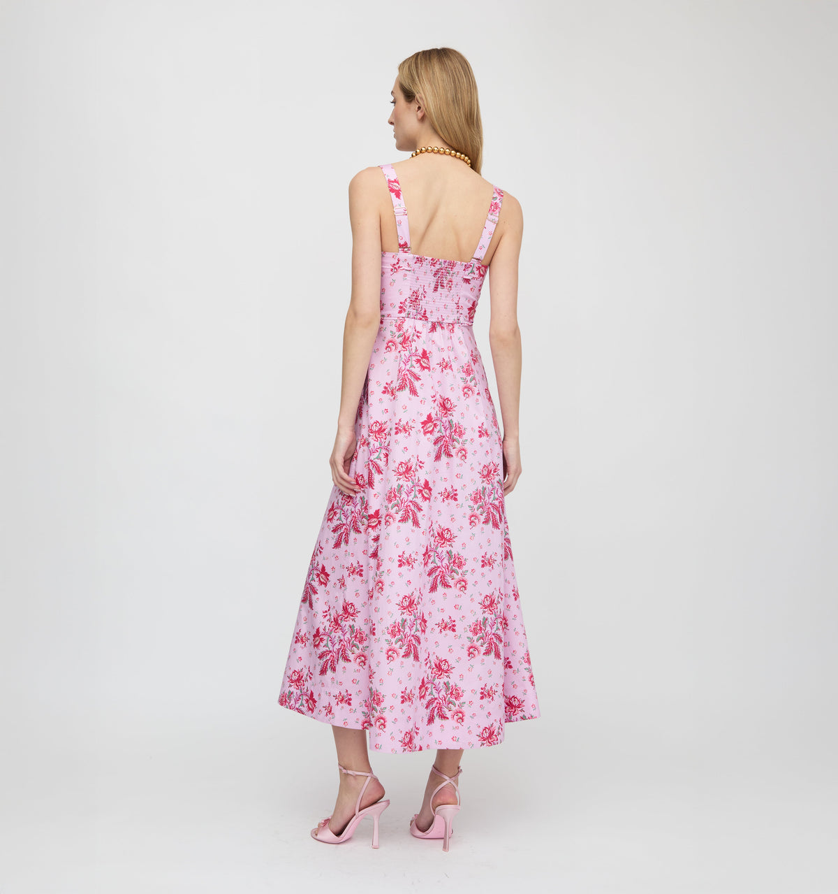 The Ezra Dress in Pink Delft Bouquet