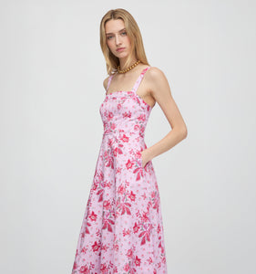 The Ezra Dress in Pink Delft Bouquet