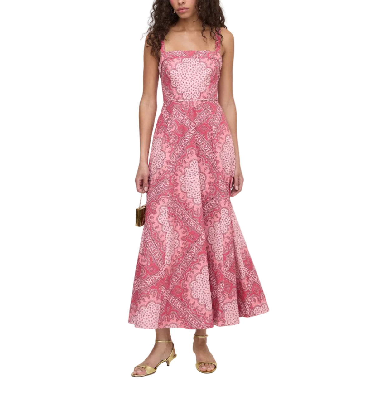 The Ezra Dress in Berry Paisley Scarf