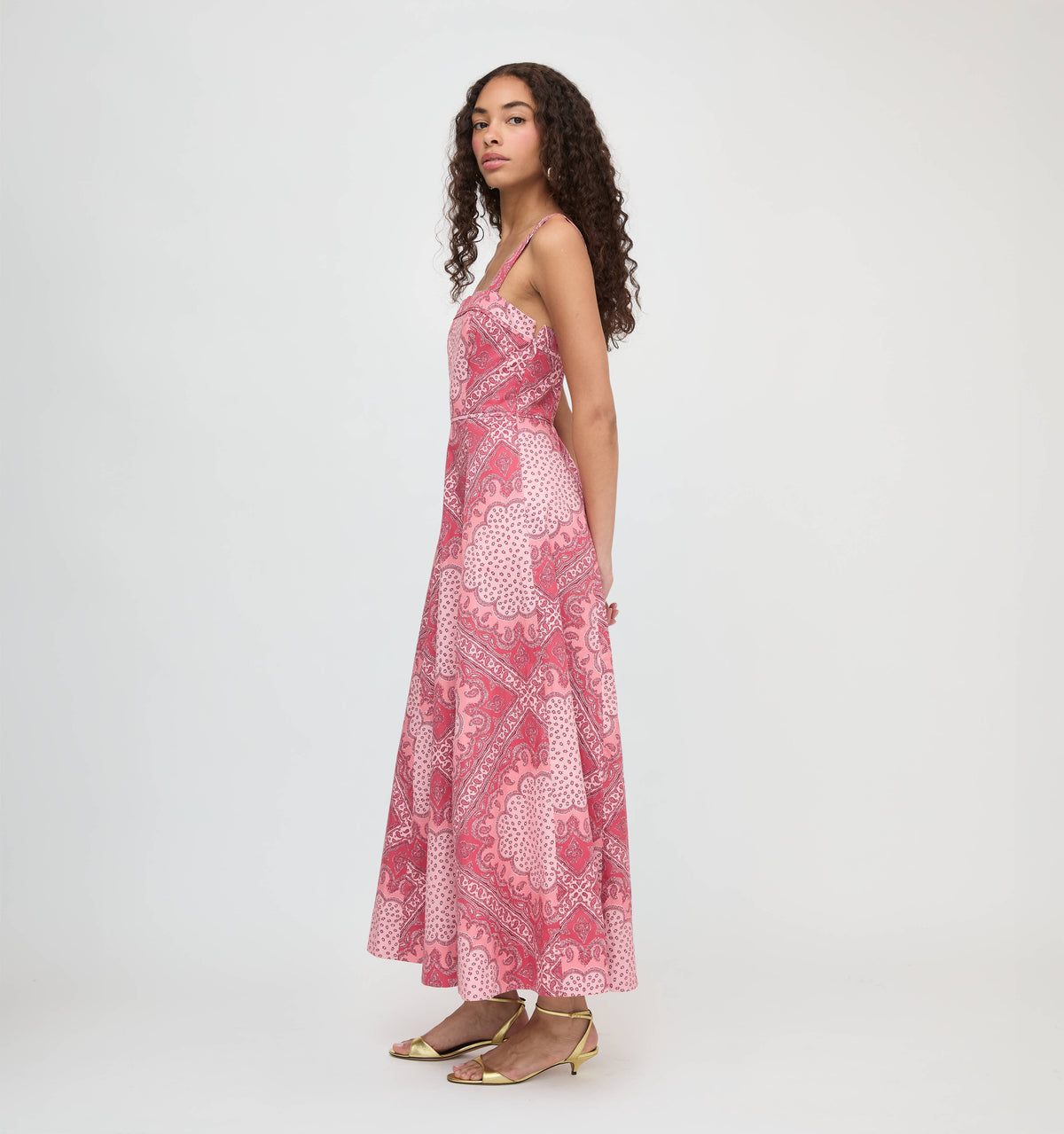 The Ezra Dress in Berry Paisley Scarf