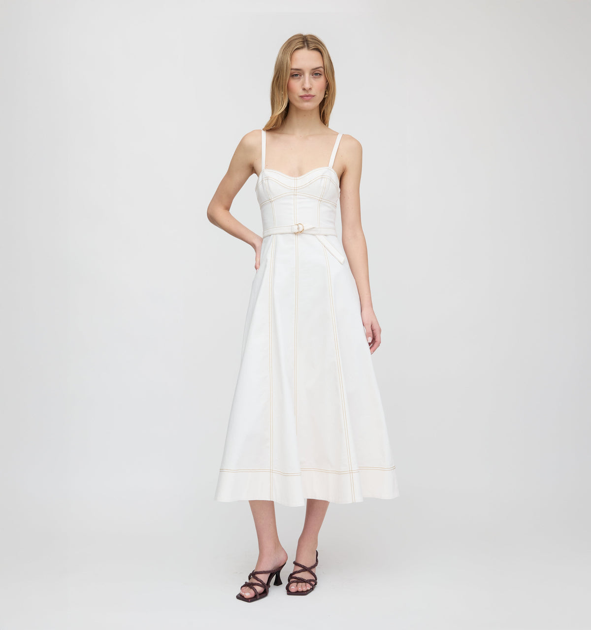 The Fiona Dress in Off White