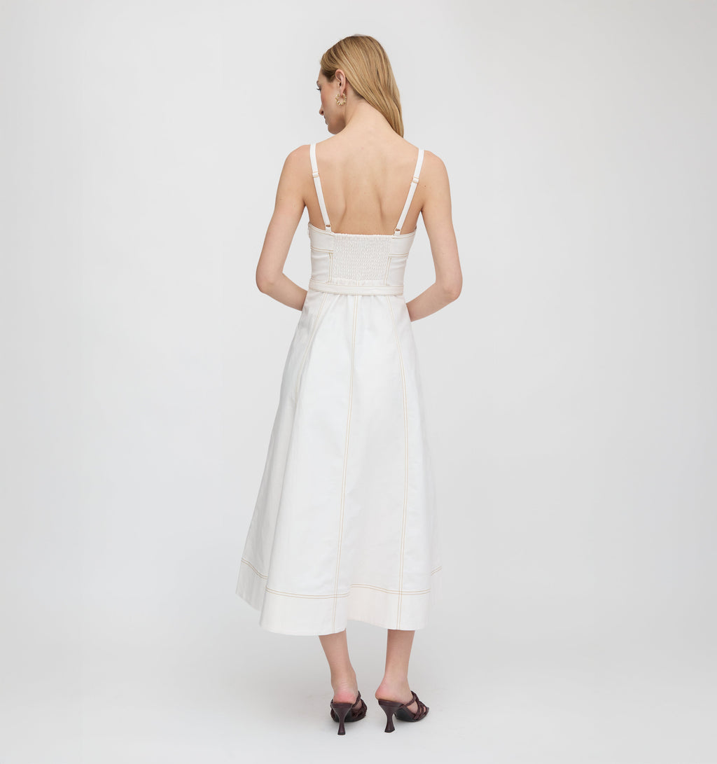 The Fiona Dress in Off White