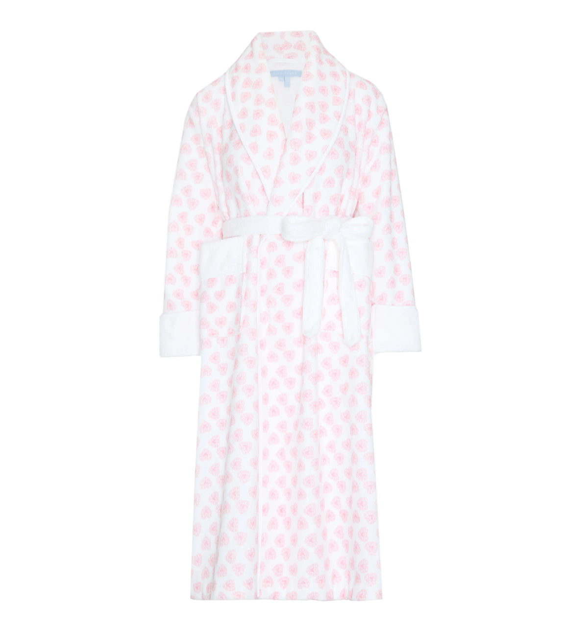 The Hotel Robe in Doily Heart Pink