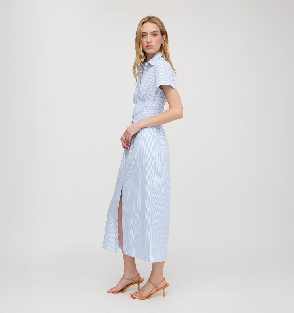 The Jamie Nap Dress in Blue/White Stripe