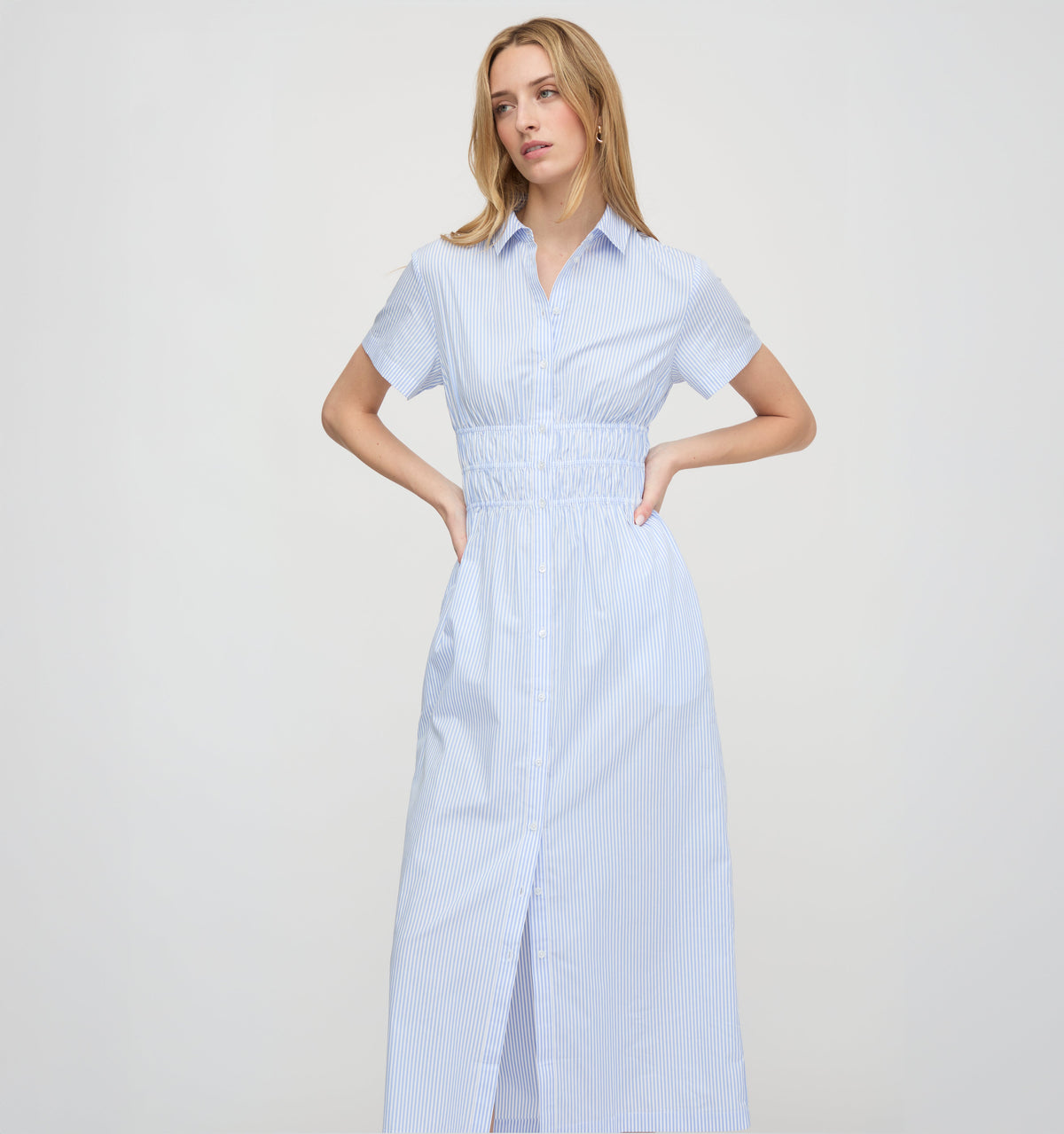 The Jamie Nap Dress in Blue/White Stripe