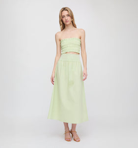 The June Nap Top in Lime Gingham