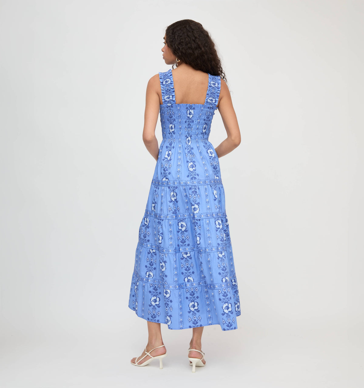 The Kimmy Nap Dress in Blue Arcadia Border