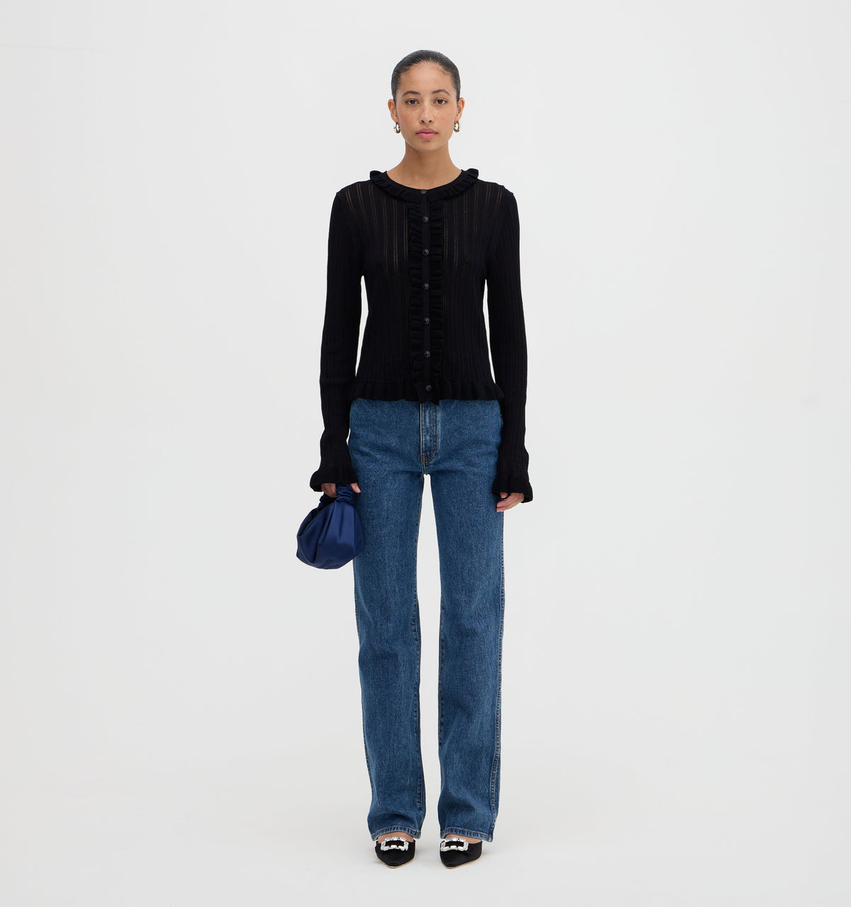 The Kyle Cardigan in Black