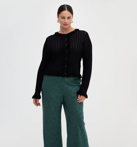 The Beverly Pant in Jadeite Floral Jacquard