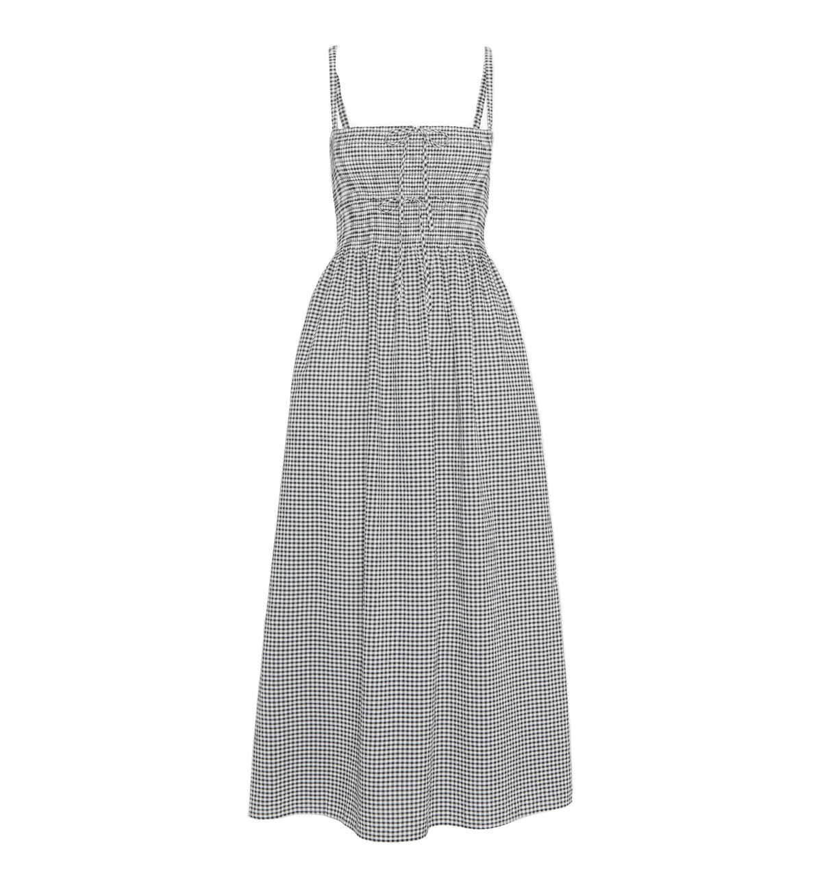 The Larissa Nap Dress in Black & Sand Gingham