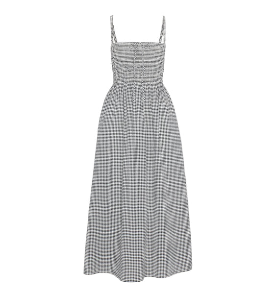 The Larissa Nap Dress | Black/Sand Gingham / XXL