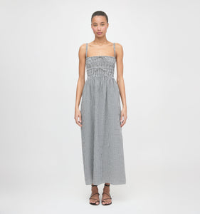 The Larissa Nap Dress in Black & Sand Gingham