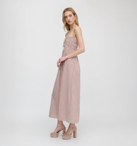 The Larissa Nap Dress in Cognac Gingham