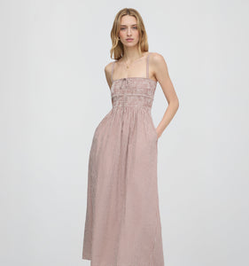 The Larissa Nap Dress in Cognac Gingham