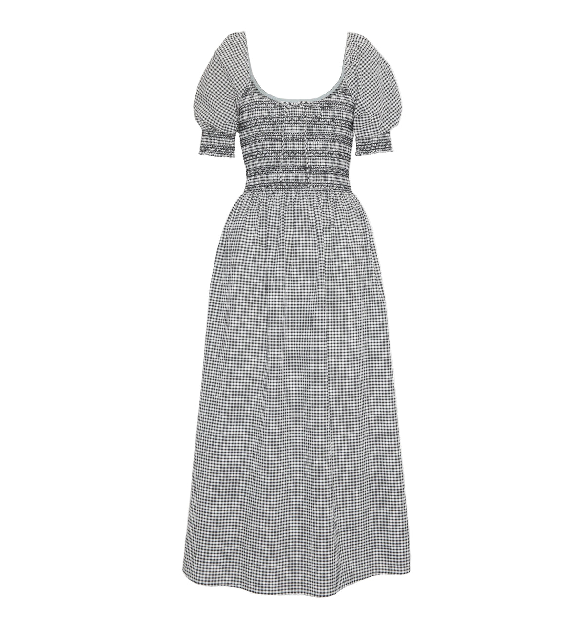 The Madeline Nap Dress in Black & Sand Gingham