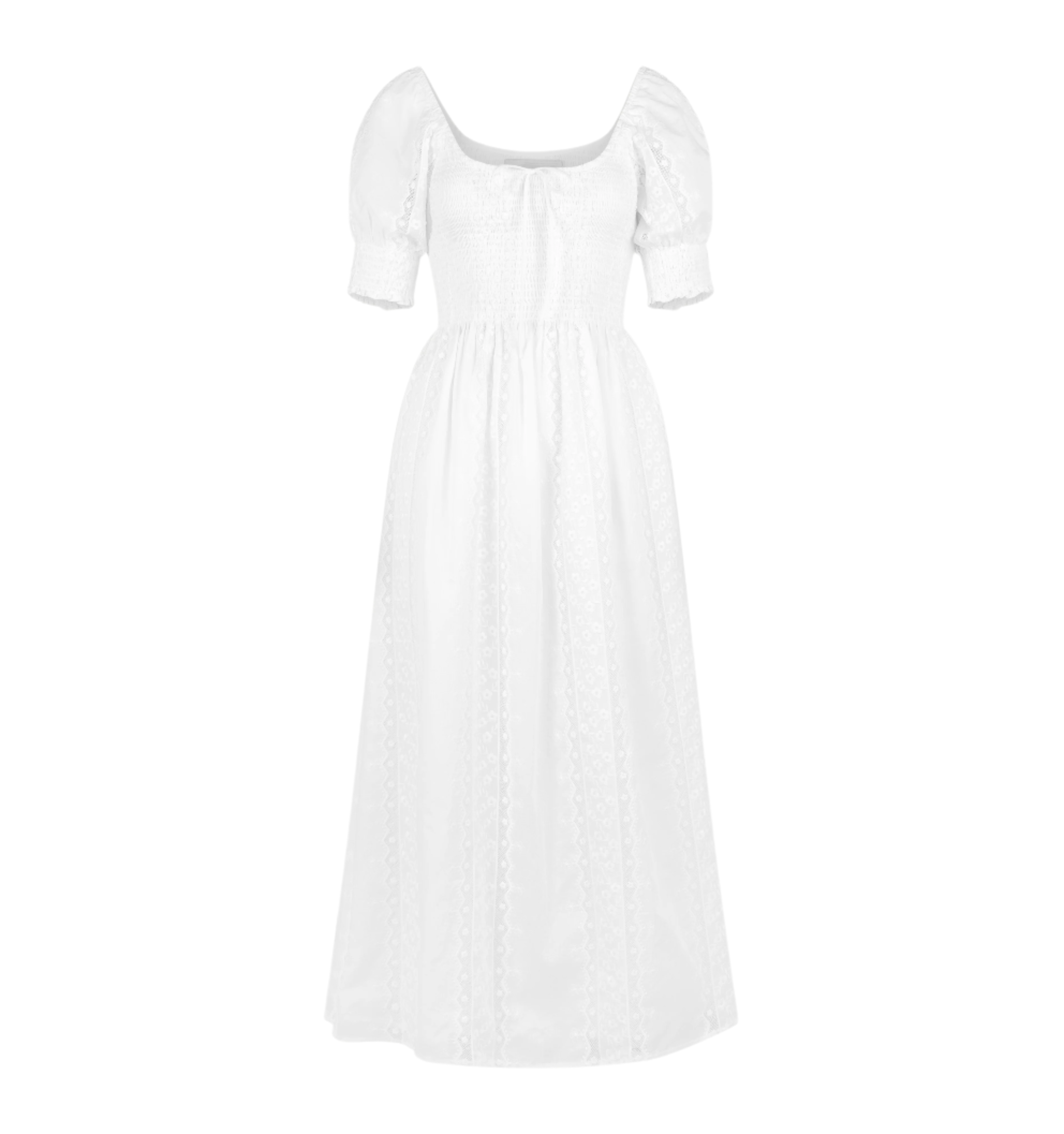 The Madeline Nap Dress - White Broderie Voile