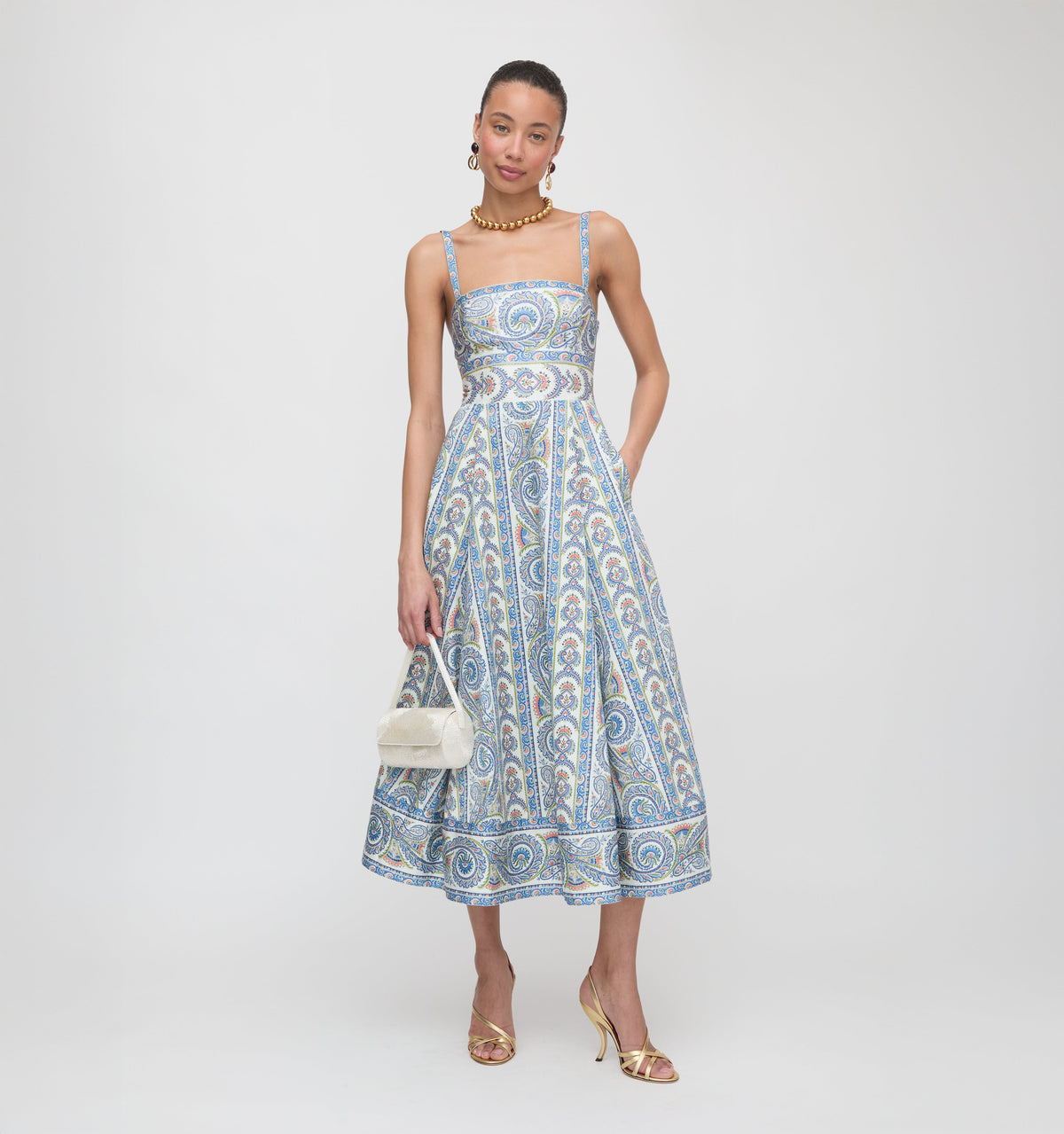 The Margot Dress in Blue Corsica Paisley