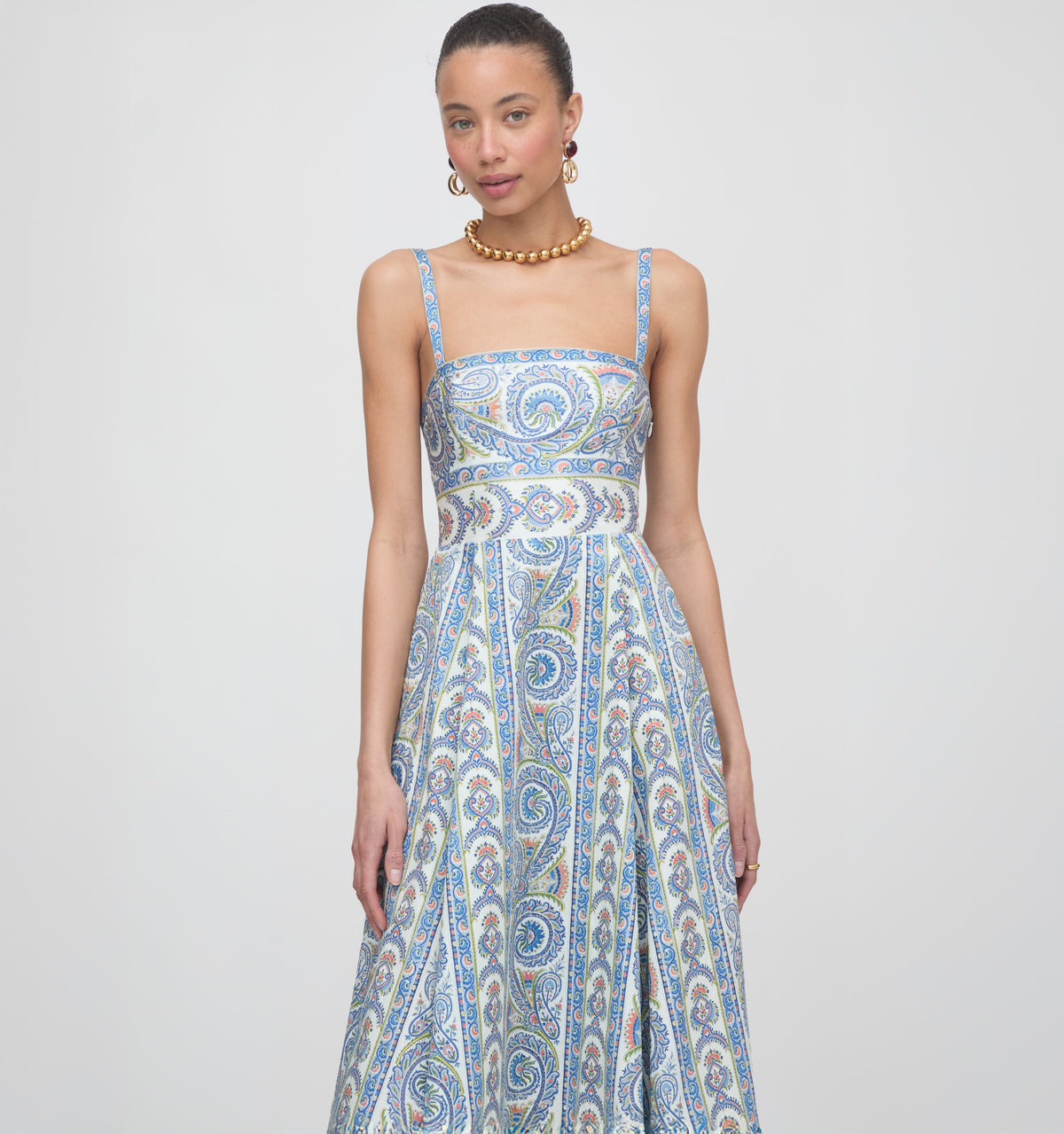 The Margot Dress in Blue Corsica Paisley