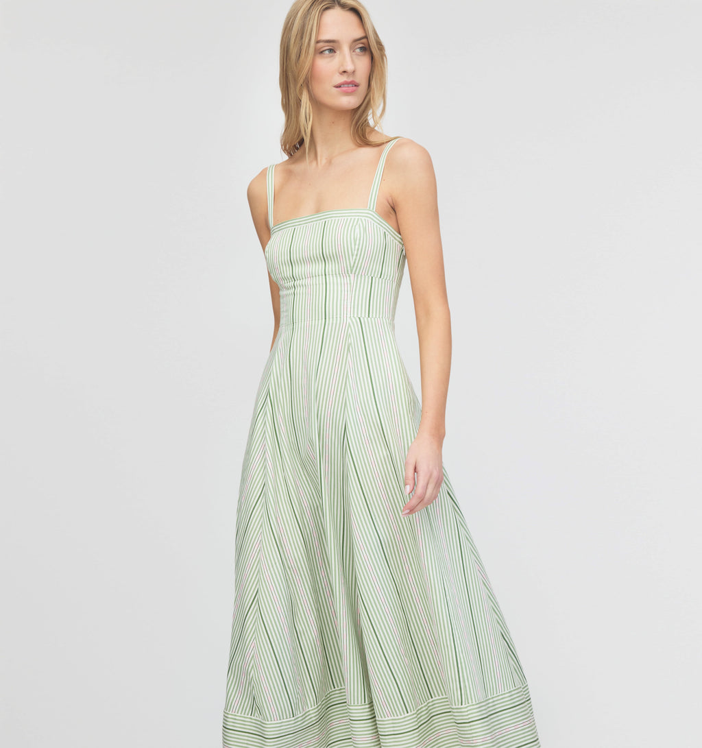 The Margot Dress | Green Jacquard Stripe / XXL | Hill House Home The Margot Dress | Green Jacquard Stripe / XXL | Hill House Home