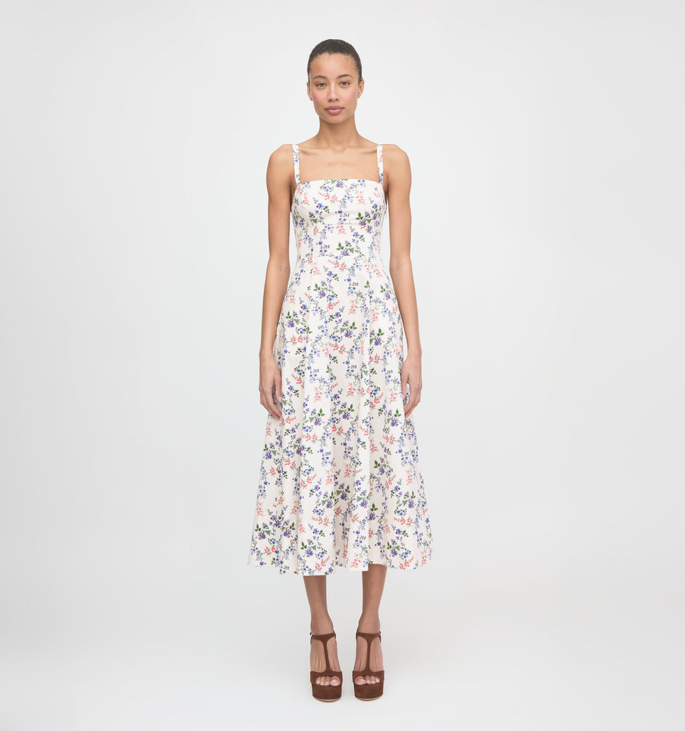 The Margot Dress in Pink Scallop Bow Chintz