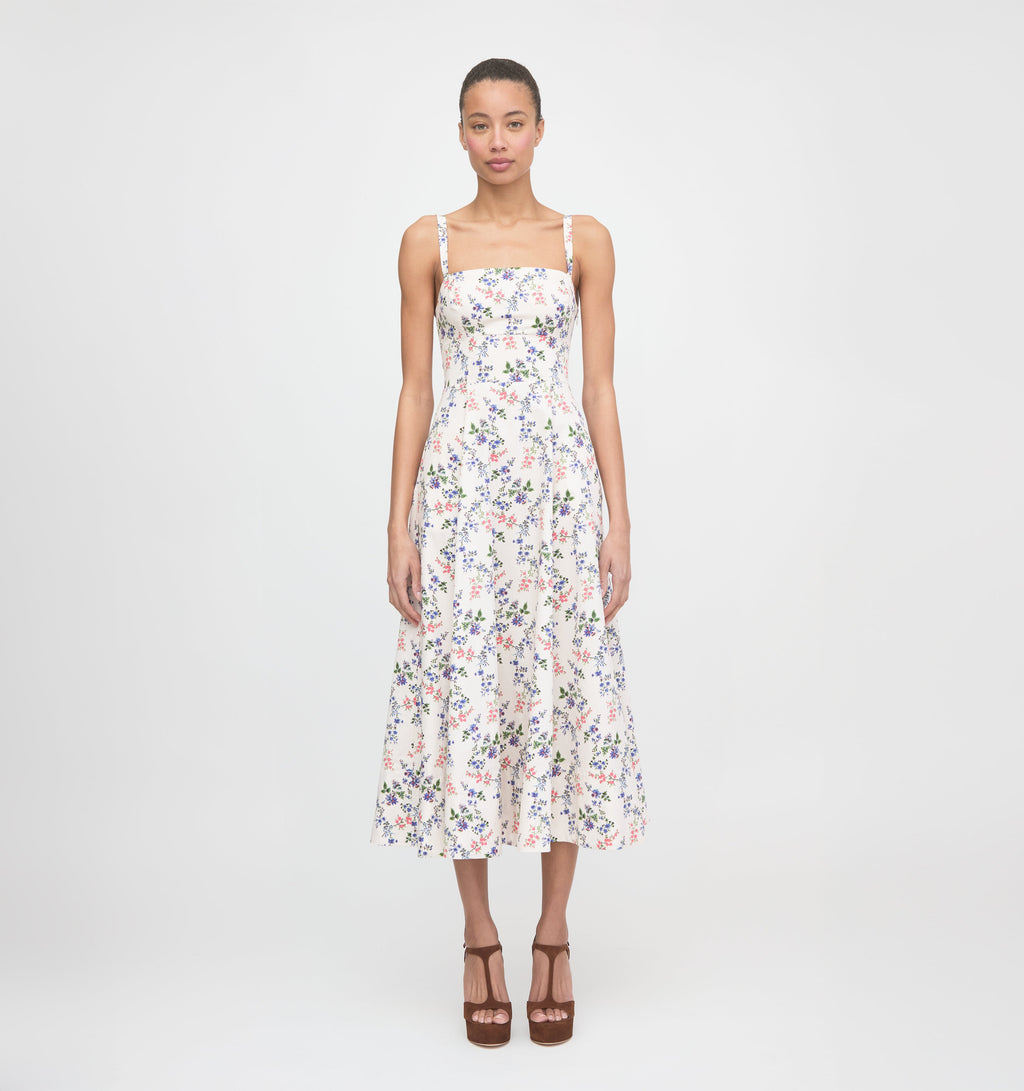 The Margot Dress in Pink Scallop Bow Chintz