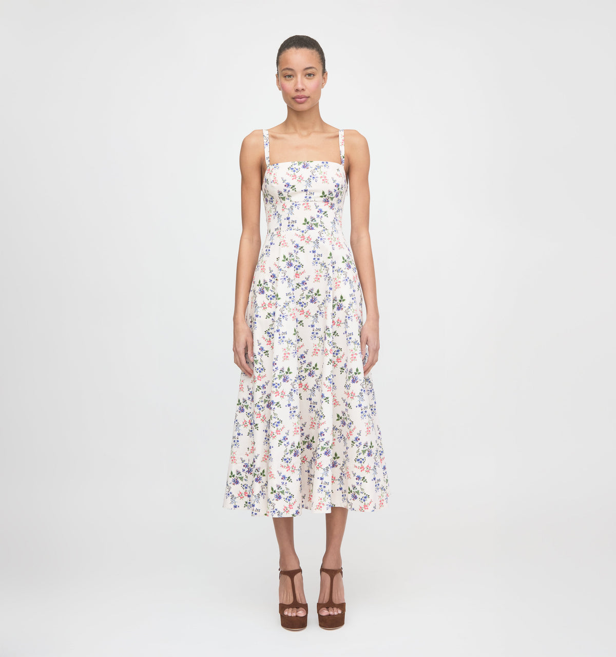 The Margot Dress in Pink Scallop Bow Chintz