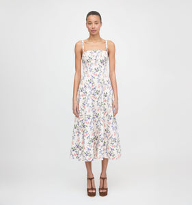The Margot Dress in Pink Scallop Bow Chintz