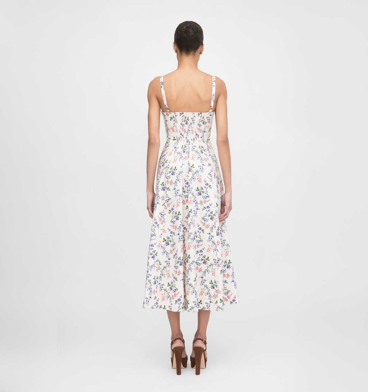 The Margot Dress in Pink Scallop Bow Chintz