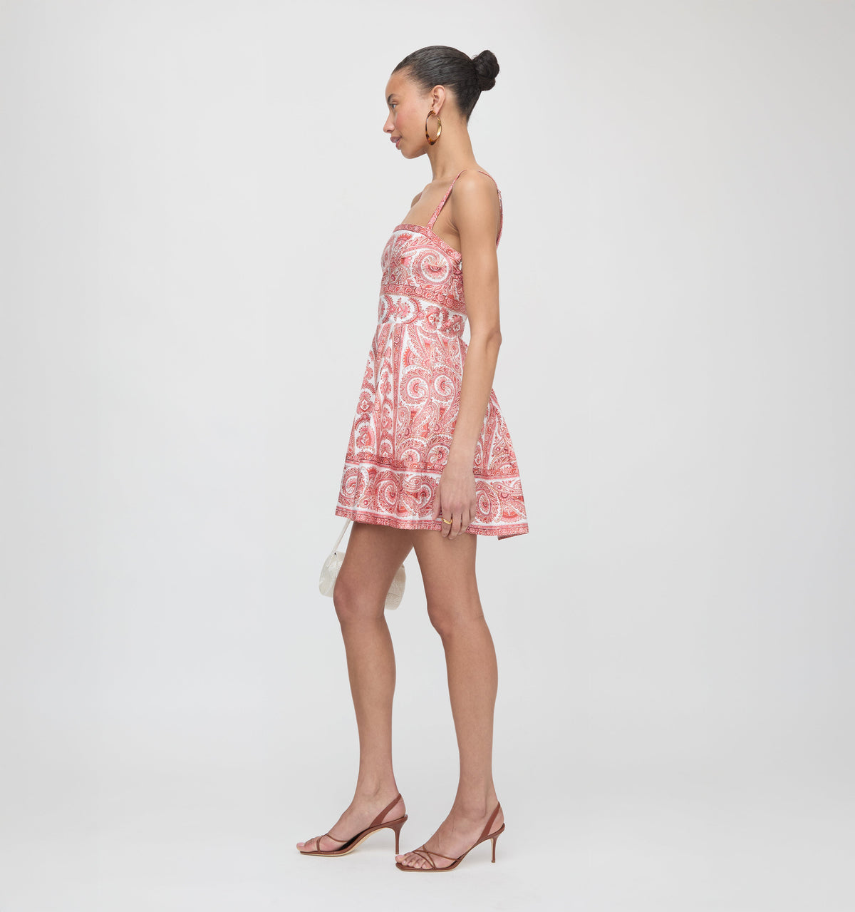 The Margot Mini Dress in Coral Corsica Paisley
