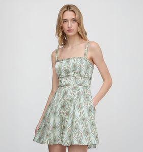 The Margot Mini Dress in Sundial Stripe