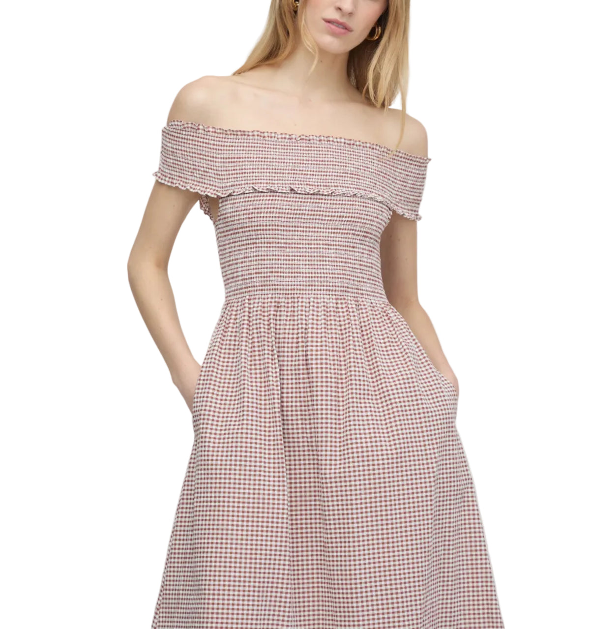 The Marguerite Nap Dress in Cognac Gingham