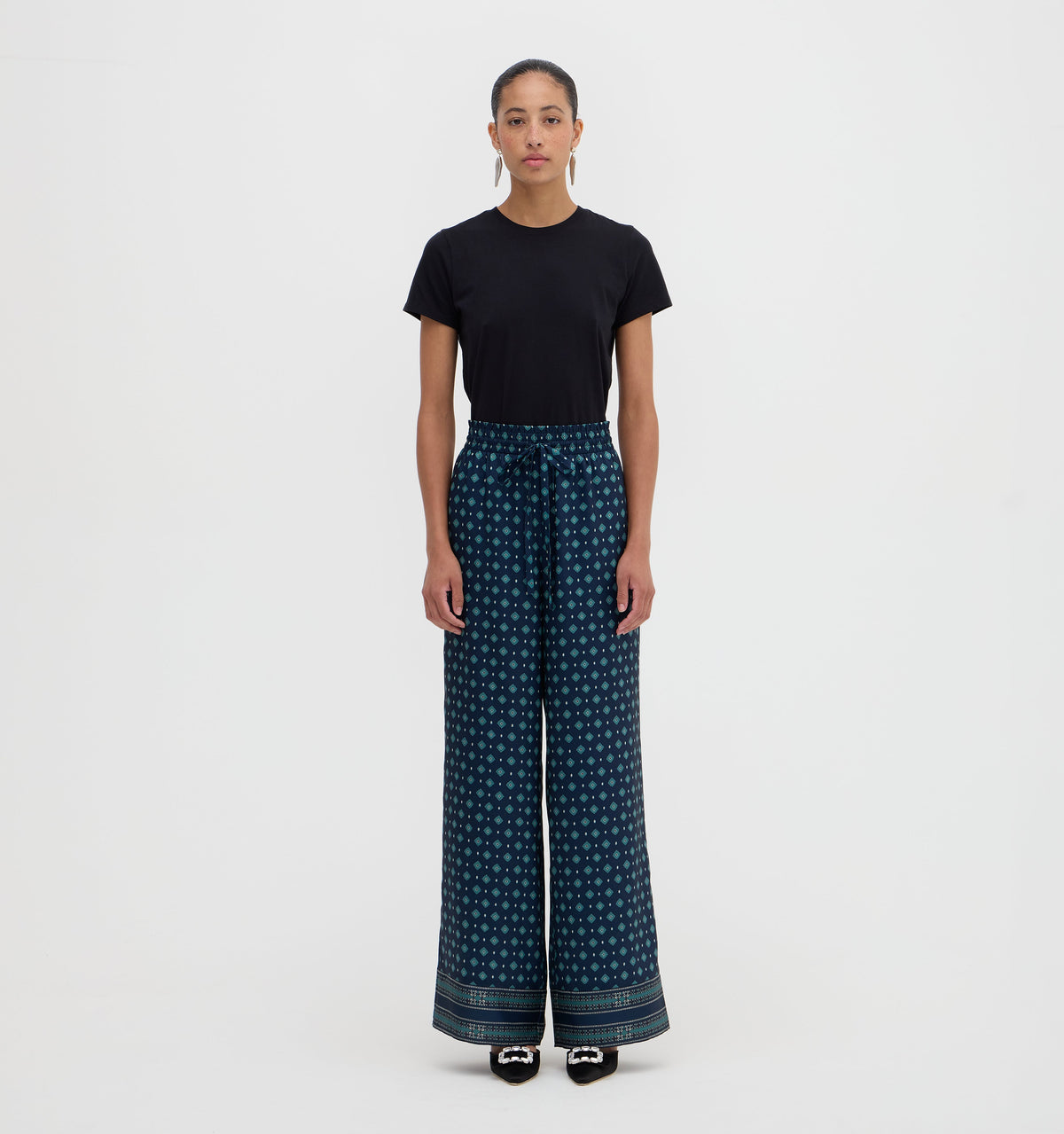The Maxime Pant in Juniper Foulard