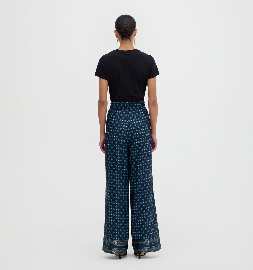 The Maxime Pant in Juniper Foulard