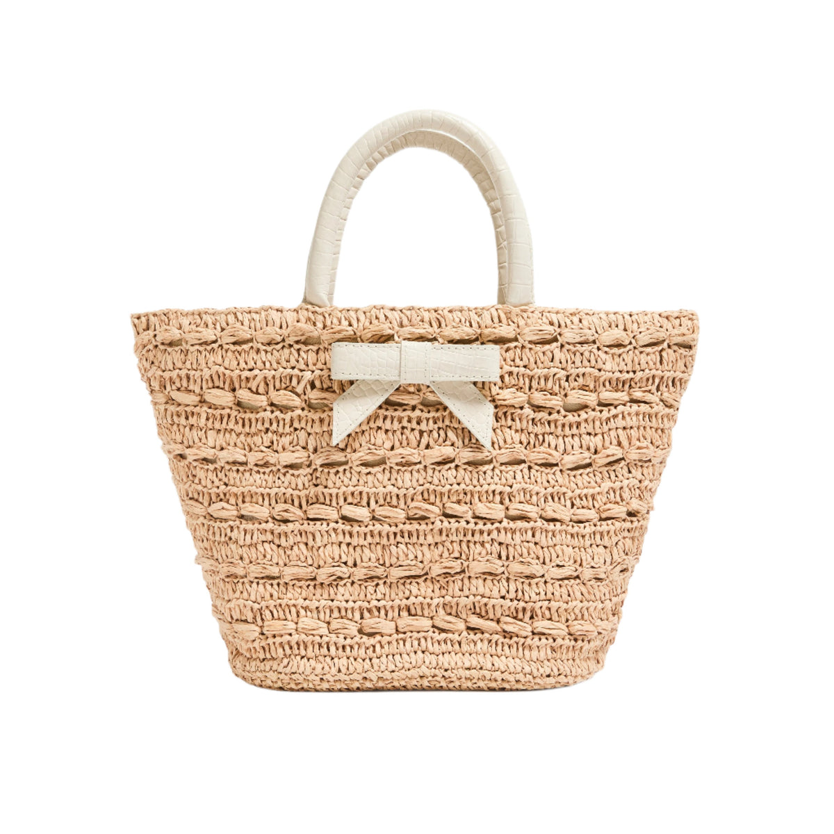 Petite Bow Tote Off White