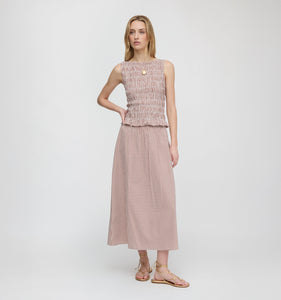 The Phoebe Nap Top in Cognac Gingham