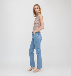 The Phoebe Nap Top in Cognac Gingham