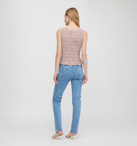 The Phoebe Nap Top in Cognac Gingham