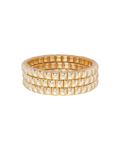 The Mini Square Stud Bracelet in Gold