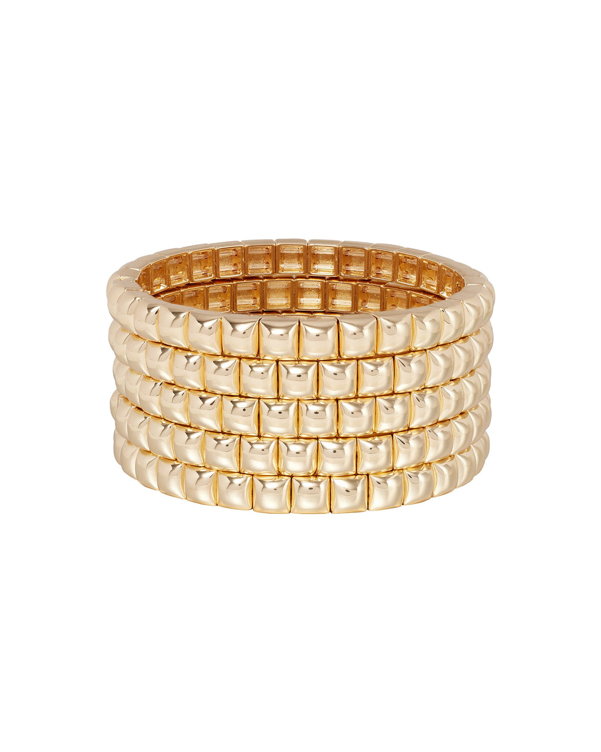 The Mini Square Stud Bracelet in Gold