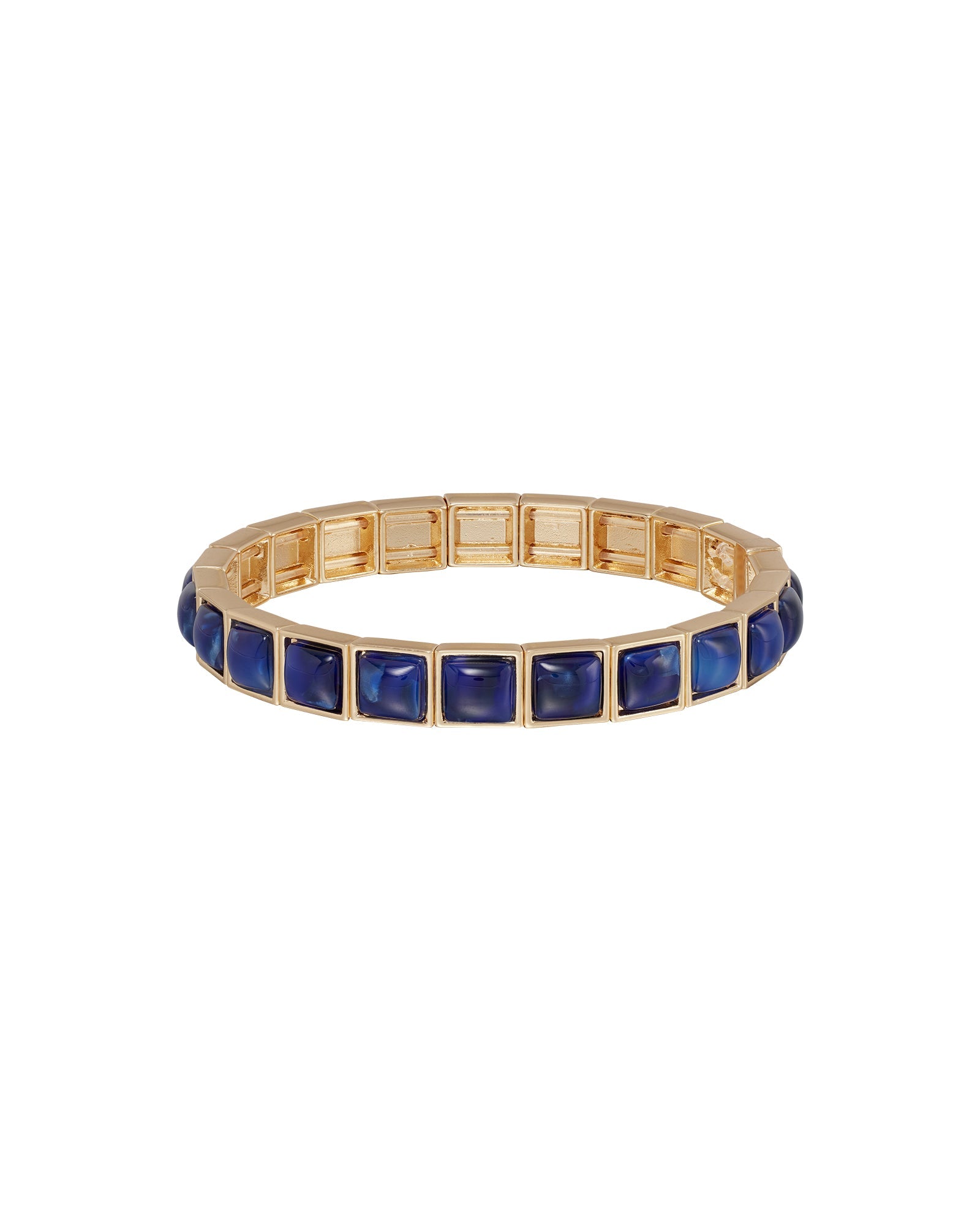 The Puffy Stud Bracelet Stack in Navy