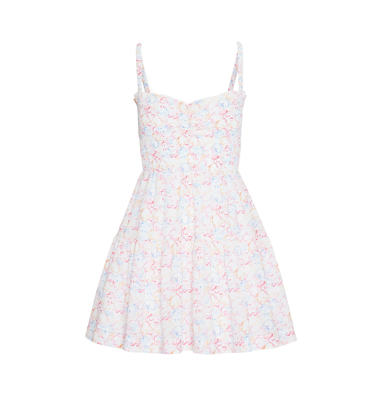 The Rebecca Mini Nap Dress in Camo Fish