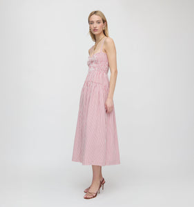 The Rebecca Nap Dress in Red Ticking Stripe