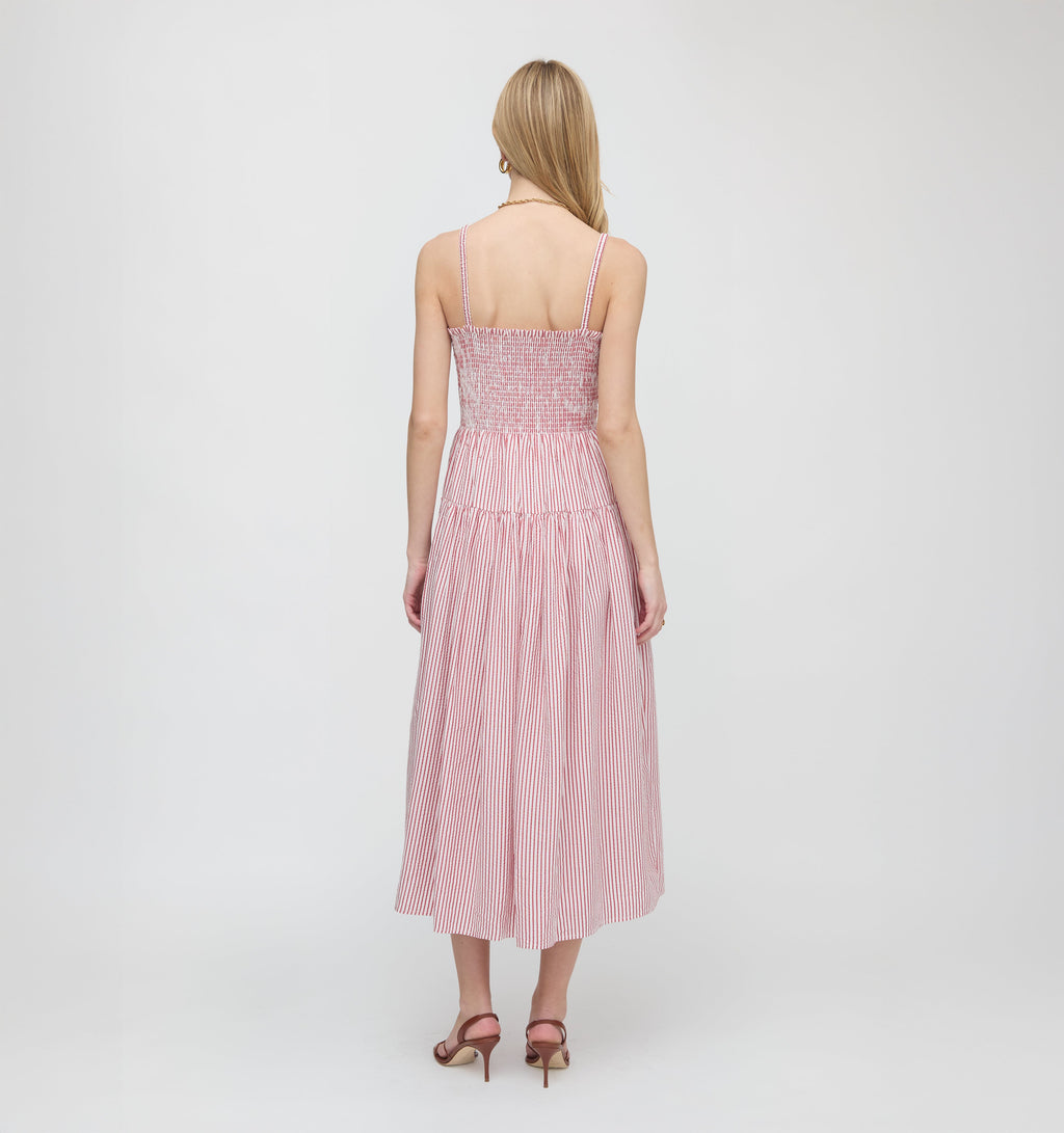 The Rebecca Nap Dress in Red Ticking Stripe