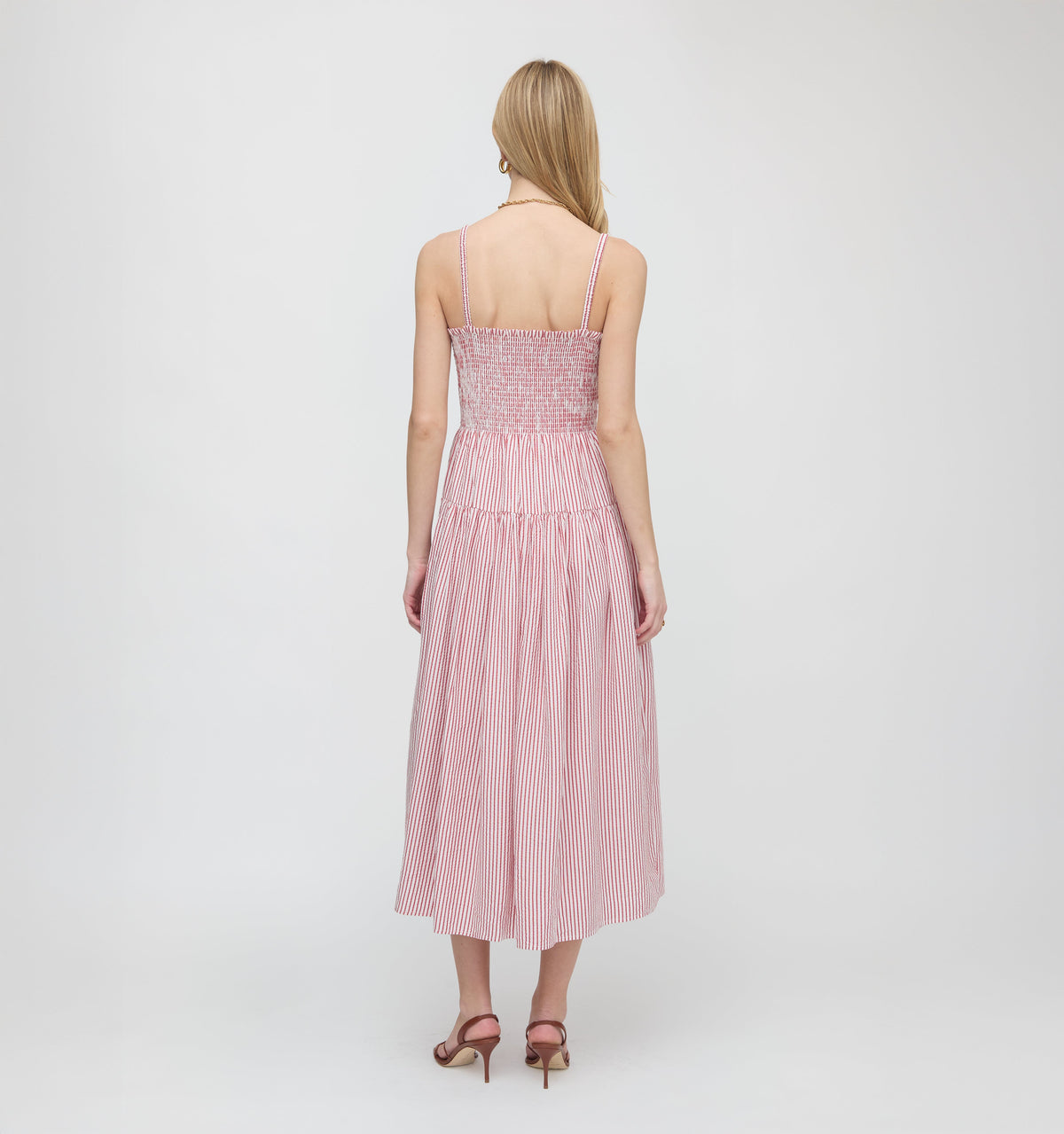 The Rebecca Nap Dress in Red Ticking Stripe