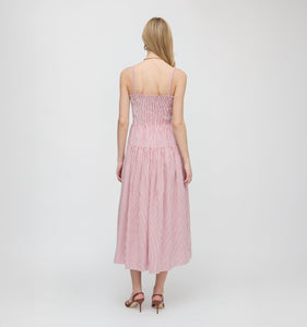 The Rebecca Nap Dress in Red Ticking Stripe
