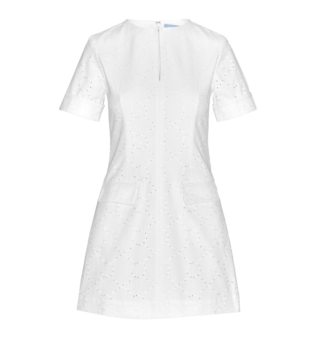 The Renata Dress in Ivory Eyelet