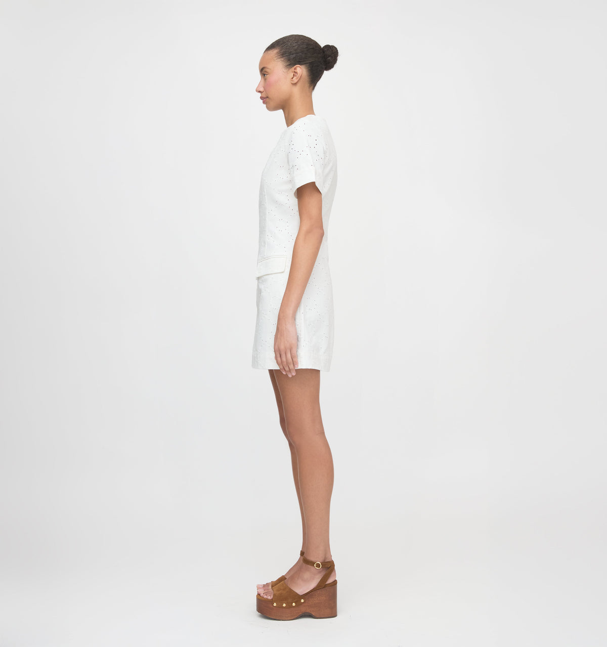 The Renata Dress in Ivory Eyelet